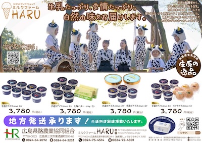 広島県産生乳使用　手造りアイス(送料別)